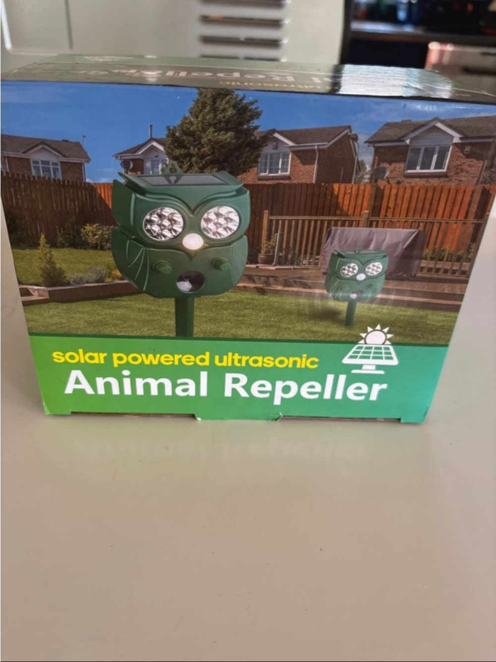 Solar Powered Ultrasonic Animal Repeller - Green